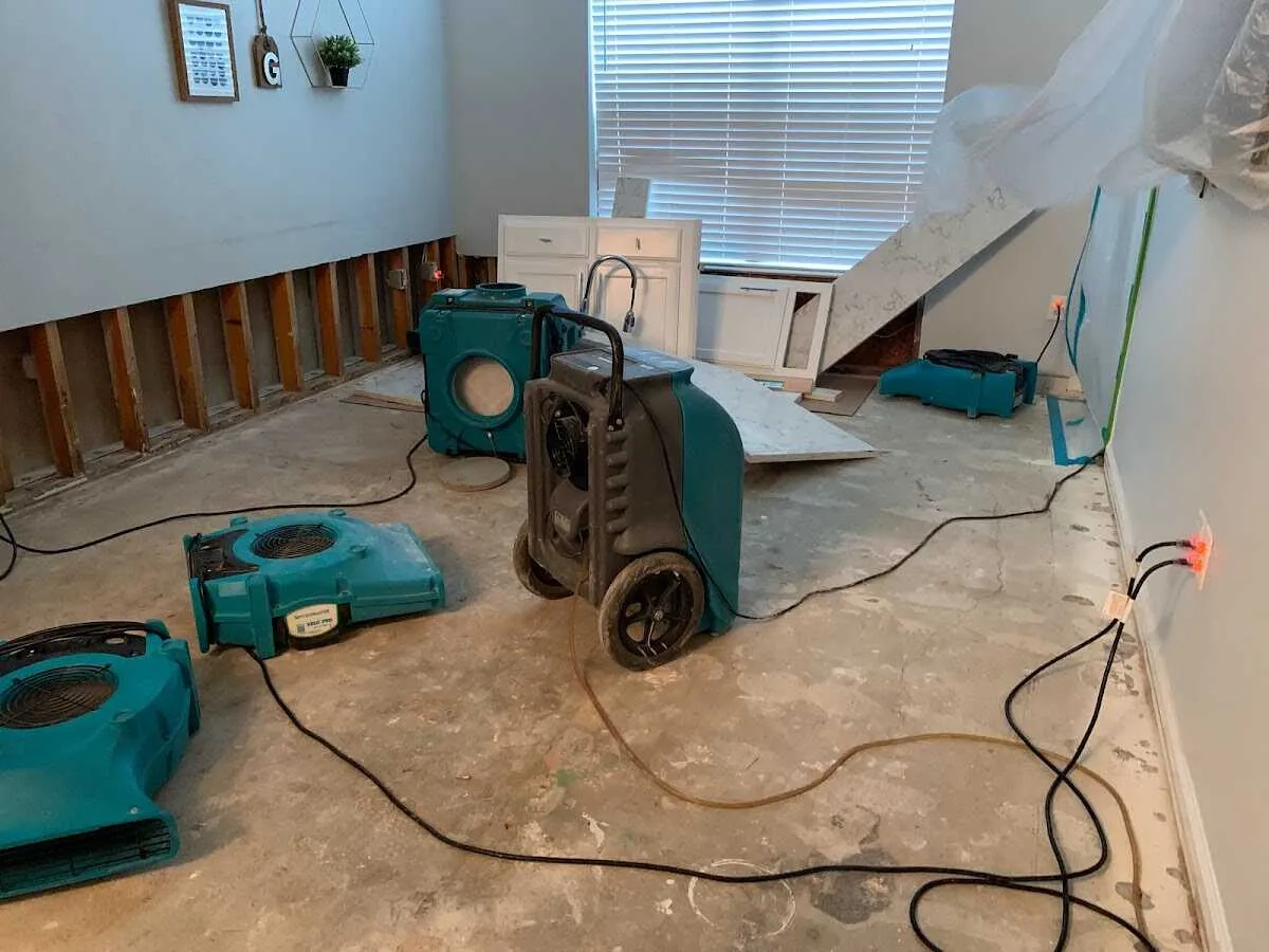 Dehumidifier in flood-cut room for Water Extraction & Removal in West Pensacola